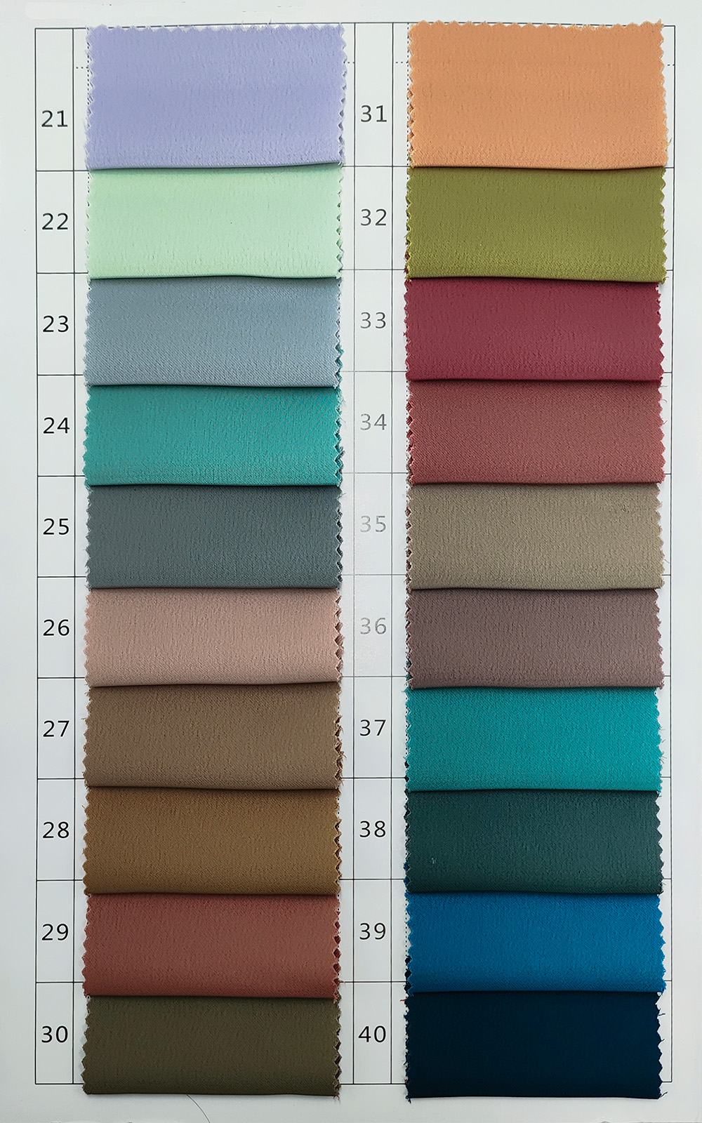 color Number21-40