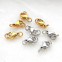 Vente en gros de fermoirs en métal plaqués or 18 carats PVD en acier inoxydable pour la fabrication de colliers et de bracelets