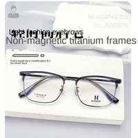 Kacamata Baca Titanium Berpola Geometris Modis Nyaman Ultra Ringan Bisnis Baru Model MM3022 Unisex
