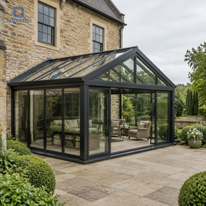 Véranda moderne en aluminium, type <span class=keywords><strong>serre</strong></span>, pour jardin et patio au Royaume-Uni, utilisable toute l'année - Product Image 3