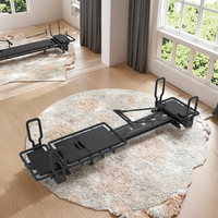 Mini Reformer de Pilates de Luxe Multifonction en Acier Allié Noir pour Usage Domestique à Vendre