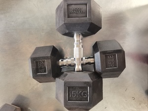 Set <span class=keywords><strong>Fitness</strong></span> da palestra manubri in gomma esagonale esagonale in acciaio rivestito in gomma con peso libero - Product Image 6