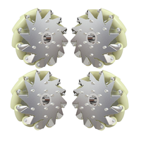 Roue Mecanum industrielle de 8 pouces avec 12 rouleaux en PU avec charge de 150KG et roue Mecanum droite de 14178 203mm