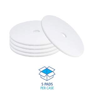 Pads de polissage pour sols Boardwalk BWK4024WHI de 24 pouces, blancs, pour le ponçage, 5 par carton, personnalisation OEM prise en charge - Product Image 2