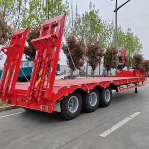 Semirremolque de cuello de cisne desmontable de 3 ejes, camión de hormigas de <span class=keywords><strong>cama</strong></span> baja Lowboy <span class=keywords><strong>con</strong></span> construcción de acero - Product Image 3