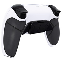 Kit de remapping RISE4 avec poignée caoutchoutée noire pour manette PS5, avec carte de mise à niveau, coque arrière et boutons arrière