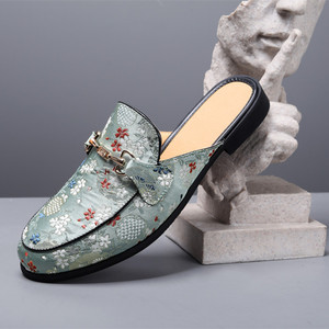 Chaussures décontractées pour hommes de style européen et américain, mules fermées, demi-sandales, chaussures paresseuses, grandes tailles pour hommes - Product Image 5