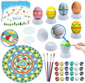 Dinosaur Eggs Painting Kit Dinosaur Paint Arts and Crafts for Kids with Play Mat Easter Christmas Birthday Gifts