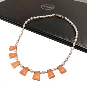 Collar de Perlas de Latón Plateado de Primera Calidad, Pulsera de Perlas Moderna para Bodas, para Chicas - Product Image 2