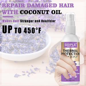 Spray di protezione termica con olio di cocco estratto di <span class=keywords><strong>lavanda</strong></span> riparazione <span class=keywords><strong>capelli</strong></span> danneggiati più forte e più sano Spray per la protezione dal calore dei <span class=keywords><strong>capelli</strong></span> - Product Image 3
