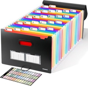 <b>A4</b> Black PP Expanding File <b>Folder</b> 13 Pocket <b>Document</b> Organizer Wallet Legal Size Office School Use - Product Image 1