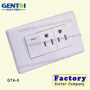 Enchufe eléctrico de alta calidad de 1 banda doble 3 EE. UU. Enchufe montado en la pared e interruptor - Product Image 2