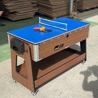 Mesa Multijuegos 5 en 1 YDZC de 57 Pulgadas OEM ODM con Fútbol, Snooker, Billar, Hockey y Sistema de Retorno de Bolas, Escritorio de Estudio para Interiores