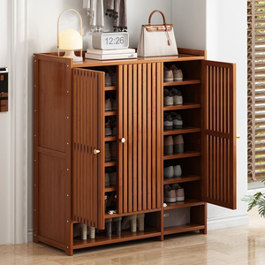 Nuevo y Popular Armario para Zapatos de Bambú, Plegable, Moderno, para la Entrada, Sala de Estar o Apartamento, con Estantes Ajustables Grandes - Product Image 2