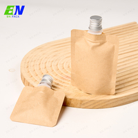 OEM ODM Pochette à bec verseur en papier kraft écologique pour shampoing, soins personnels, lotion, recharge liquide