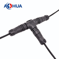 Fixation à vis/Type de soudure connecteur de câble 4Pin M20 1 mâle 2 femelle T connecteur séparateur enfichable IP67 prise étanche