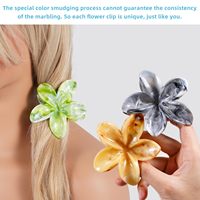 Barrettes à cheveux en cristal avec logo personnalisé, fleurs hawaïennes pour femmes - Mariage, fête de plage, vacances, barrette à cheveux en fleur de plumeria
