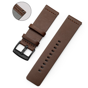 Bracelet de montre en cuir élégant pour <span class=keywords><strong>Samsung</strong></span> <span class=keywords><strong>Gear</strong></span> <span class=keywords><strong>S3</strong></span> S2 18mm 20mm 22mm 24mm, compatible avec les montres mécaniques et à quartz pour femme - Product Image 2