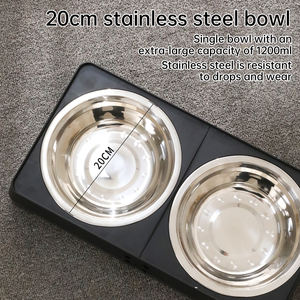 2026 Atacado Comedouro para Cães 2 em 1 Elevado Ajustável com Tigelas de Aço Inoxidável - Product Image 3