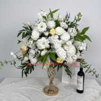 Centre de table de mariage, bouquet de fleurs artificielles en rose poudrée et pivoine de 50/60 cm pour la réception