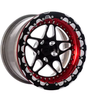 Jantes de course tout-terrain en alliage d'aluminium forgé sur mesure, 15-22 pouces, 5x112/5x120/4x100/6x139.7/5x114.3, jantes Beadlock, finition noire