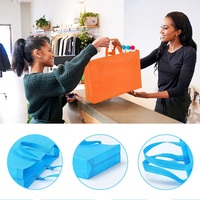 Sac de courses réutilisable et pliable en non-tissé recyclé, personnalisable (couleur, taille, logo, motif lettres), vente en gros usine BSCI