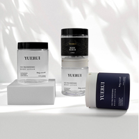 Pot de tampon de coton YUERUI avec capuchon rabattable et clip 100ml 200ml bouteille de masque capillaire pots de beurre corporel avec couvercle à vis