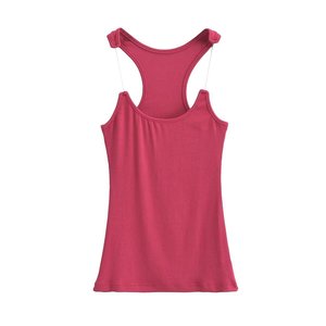 Blusa sin Mangas con Tirantes Invisibles Transparentes de Verano GX02315, Blusa Ajustada con Cuello Cuadrado Único para Mujer - Product Image 4