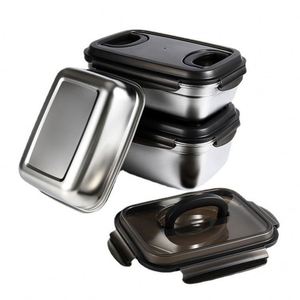 304 Stainless Steel Thickened Sealed <b>Large</b> Capacity Freezing Portable Lunch Preservation Refrigerator Storage <b>Box</b> - Product Image 5