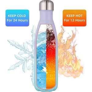 JX STAINLESS STEEL Water Bottle with Custom Logo Printed Gym 500ml Corporate Activity Business Gift Water Bottle Stainless Steel - Product Image 2