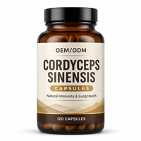 Extrait de Cordyceps Sinensis, stimulant immunitaire, complément pour la mémoire, capsules de complexe de Cordyceps et de champignons Lion's Mane