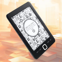 Layar E-Ink Hitam 6 Inci, Penyimpanan 32GB, Pembaca Buku Elektronik, Layar Sentuh, E-reader dengan Kartu TF Maks 128G