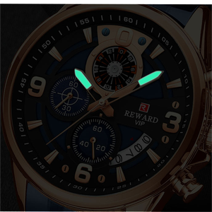 REWARD RD81057M 81057 Gold Antique Luxury Calendar Waterproof Watch Business Luminous Hands <b>Clock</b> Wristwatches for Men Male Uhr - Product Image 3