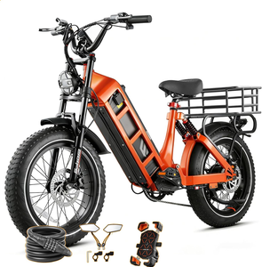 custom color ebike <b>Electric</b> Fat Tire City Bike 20 Inch 7 Speed Lithium Battery Urban Commuter <b>electric</b> Bicycle with Rear Rack - Product Image 1
