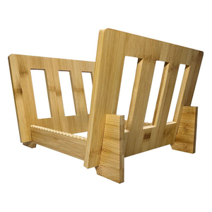 Soporte de almacenamiento de discos de bambú, soporte de exhibición de álbumes de música, estante de libros para ahorro de espacio, DVD de pie, venta al por mayor - Product Image 2