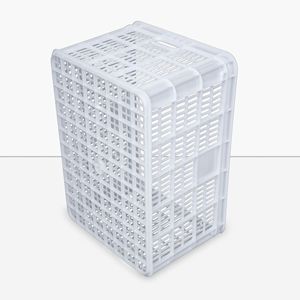 White Plastic Turnover Basket 60X42X31Cm Stackable Industrial Storage Basket For Warehouse Logistics - Product Image 2