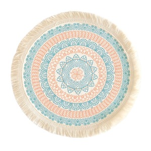 Set de table nordique en tissu à pompons, résistant à la chaleur, dessous de plat anti-brûlure, <span class=keywords><strong>tapis</strong></span> décoratif bohème pour la maison - Product Image 5