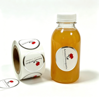 Étiquettes d'emballage pour jus en feuille d'argent personnalisées, durables, certifiées FSC et UL, brillantes, imperméables, autocollantes de haute qualité