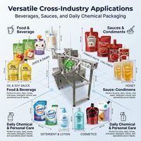 Machine de remplissage et de conditionnement pour jus liquides en Doypack, sachets à bec verseur et sachets verticaux 1L 2L 5L, et remplisseur de détergent lessive