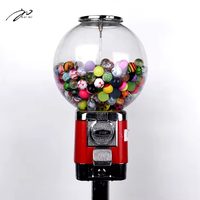 Distributeur de bonbons en gros d'usine, machine à boules de gomme, distributeur automatique à paiement par pièces, modèle à jetons métalliques, directement des fabricants