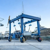 Machine de levage de bateaux mobile hydraulique robuste pour usage en chantier naval et en marina