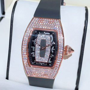 Nuevo reloj de alta gama para mujer con diamantes incrustados, relojes mecánicos con esfera hueca, reloj para hombre y mujer, resistente al agua, de alta calidad - Product Image 4