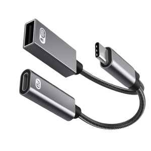 OTG Type C USB2.0สาย <span class=keywords><strong>USB</strong></span> C Data Converter อะแดปเตอร์พอร์ตชาร์จ PD สำหรับ googletv สำหรับ Samsung <span class=keywords><strong>Chromecast</strong></span> ไนลอนอลูมิเนียมอัลลอย - Product Image 4