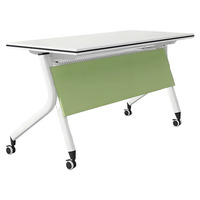 Table de conférence mobile pliable avec roulettes, panneau de modélisation coloré, pour salle de formation, Uetco