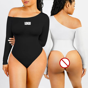 Bán Buôn Giảm Béo Điêu Khắc Sexvy Đầy Đủ Feminino Femme Tummy Liền Mạch Shapewear Bodysuit Dài Tay Áo Bodysuit Tops Cho Phụ Nữ - Product Image 1