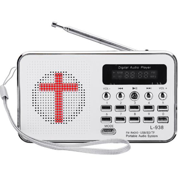 Bible MP3 LED Display Digital Keypad Function Audio Music Player Portable Small TF USB Mini FM Radio for Elders Gift