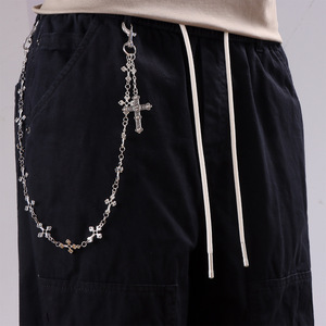 <b>Cross</b> Waist <b>Chain</b> Zinc Alloy Punk Style Unisex Fashion Accessory - Product Image 2