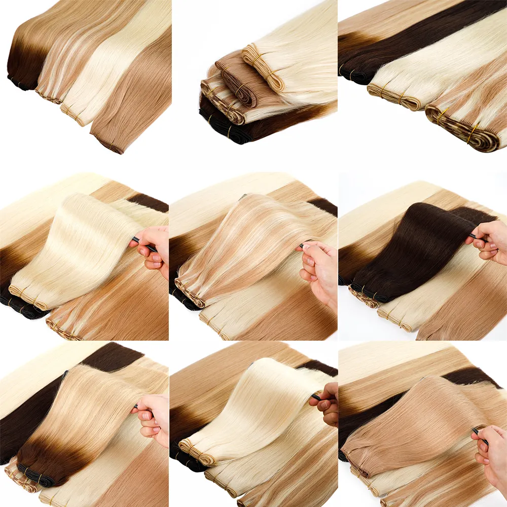 Factory Direct Top Quality Cuticle Intact Blonde Color Indian Weave Human Hair Extension