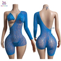 ELITES Vente en gros Prêt à expédier Ensemble de 3 pièces en strass de haute qualité Vêtements de danse exotiques