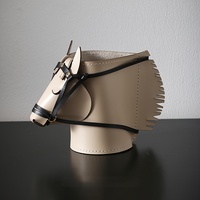 Support de rangement en cuir PU personnalisé style Art Déco en forme de tête de cheval pour décoration de bureau, occasions Bar Mitzvah et de condoléances